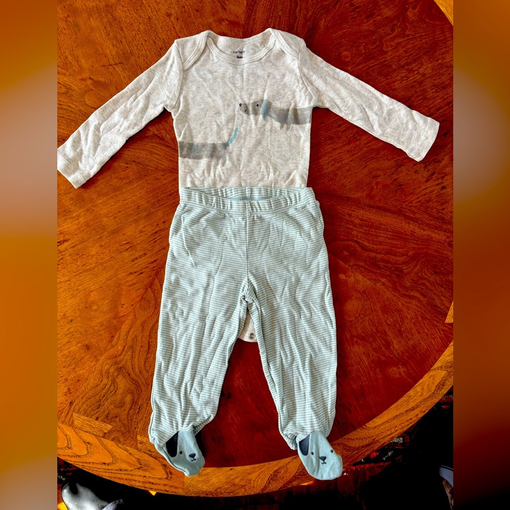 Carter’s Dachshund Onesie & Footed Pants Set